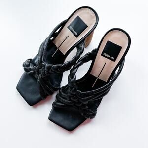 Evereve Dolce Vita Pipin Block Heel Sandal Black 6 Braided Occasion Party